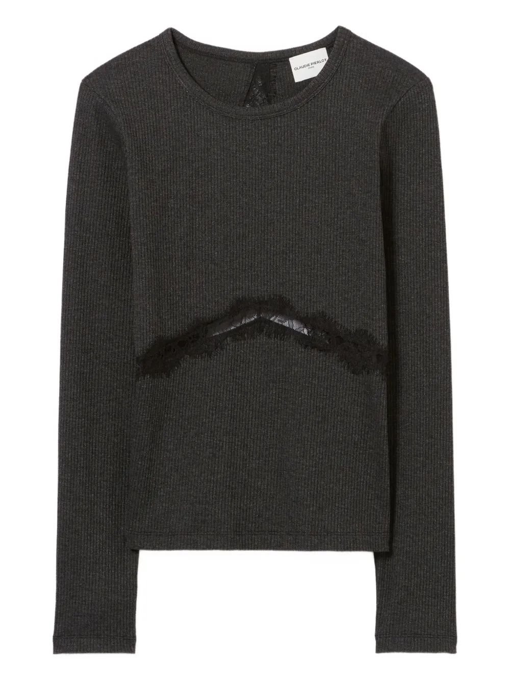 Топ в рубчик с кружевными вставками Claudie Pierlot, черный
Топ в рубчик с кружевными вставками Claudie Pierlot, черный