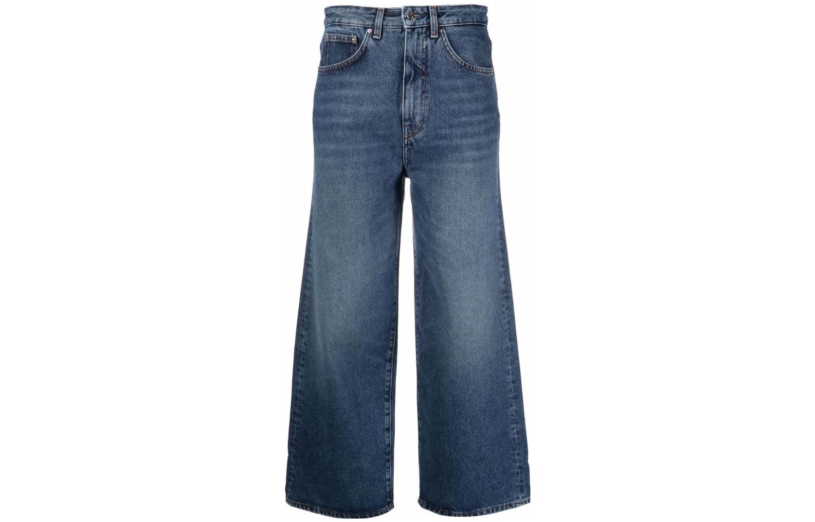 Органические хлопковые укороченные расклешенные джинсы TOTEME, синий
Органические хлопковые укороченные расклешенные джинсы TOTEME, синий