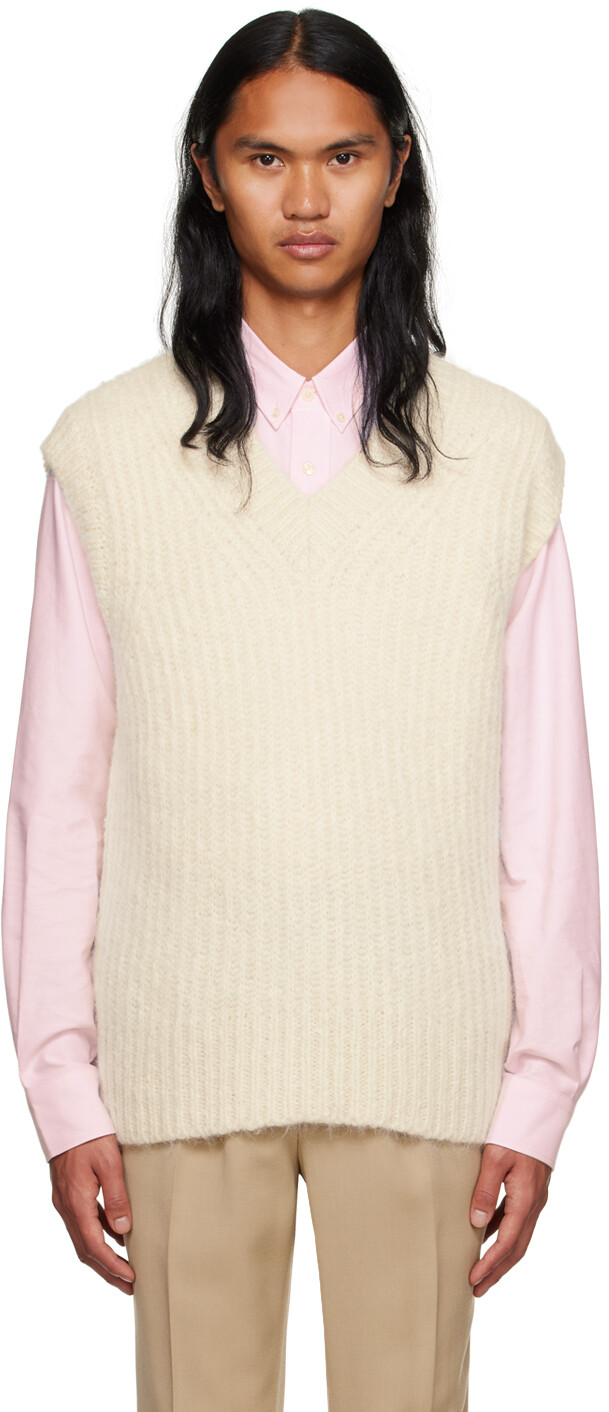 AMI Alexandre Mattiussi Кремовый массивный жилет
AMI Alexandre Mattiussi Кремовый массивный жилет