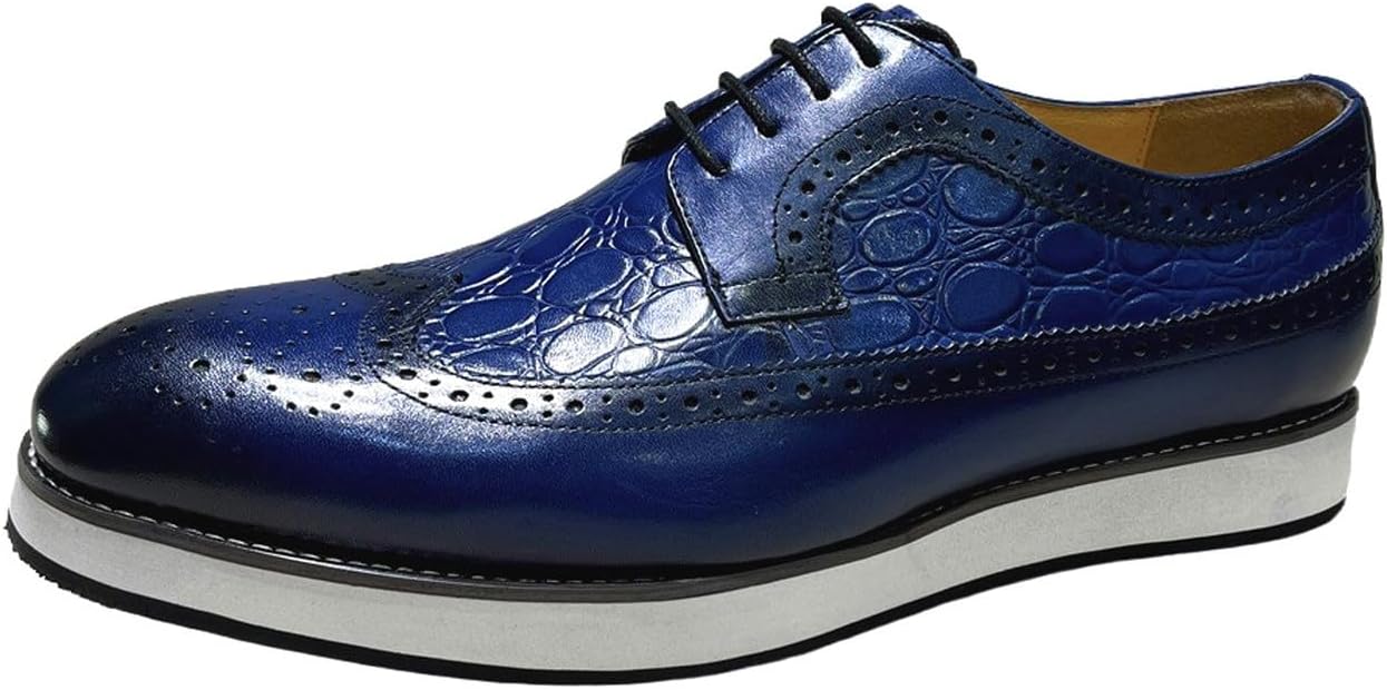 Мужские оксфорды Santimon - формальные туфли с крыльями, броги из кожи на шнуровке, роскошные дерби для бизнеса, свадьбы и офиса, синий
Мужские оксфорды Santimon - формальные туфли с крыльями, броги из кожи на шнуровке, роскошные дерби для бизнеса, свадьбы и офиса, синий