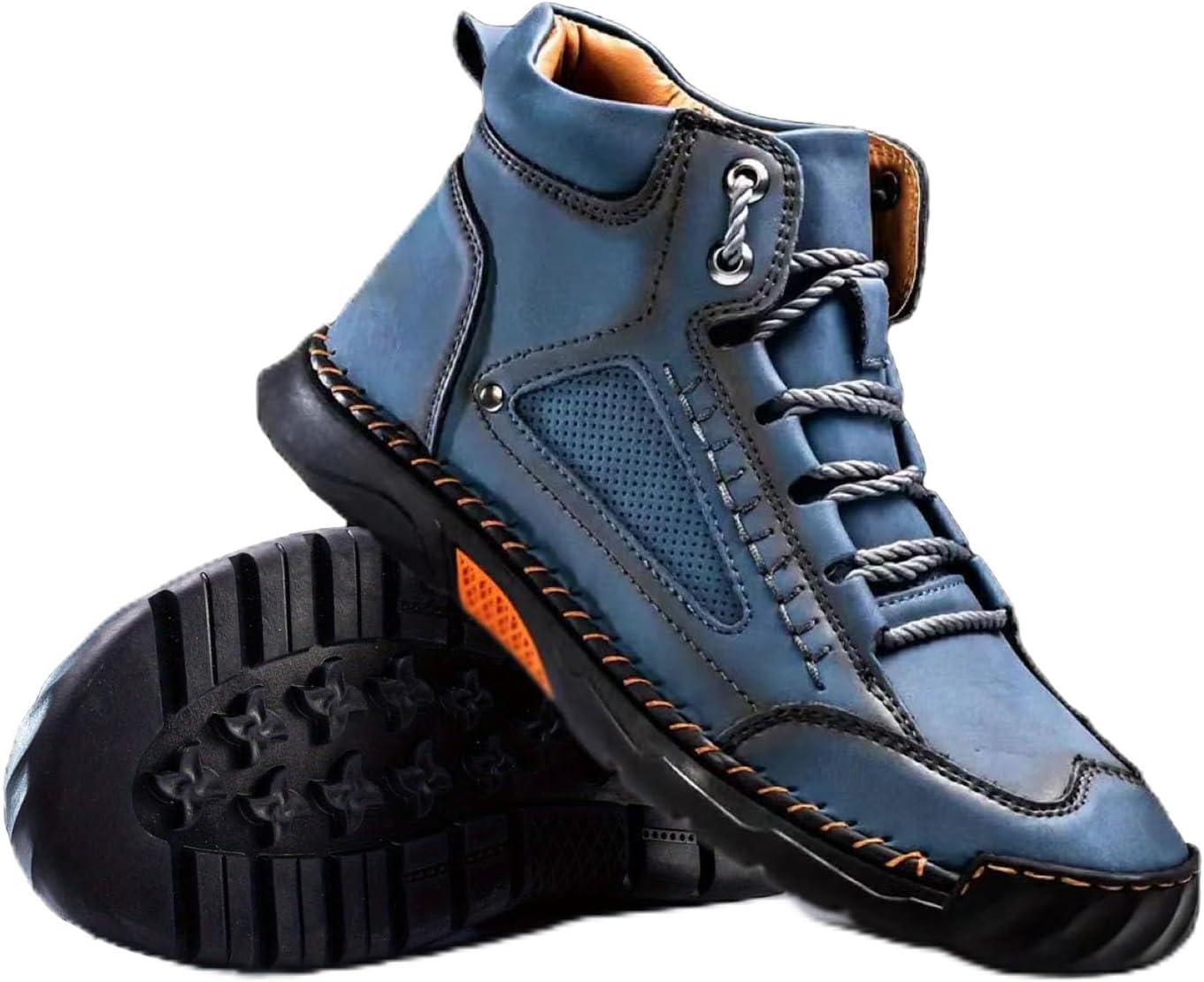 Мужские ручной работы кожаные чукка-бутсы Exusiai - модные высокие кеды на щиколотке, легкие лоферы для повседневной носки, прогулок, вождения и активного отдыха на улице, синий
Мужские ручной работы кожаные чукка-бутсы Exusiai - модные высокие кеды на щиколотке, легкие лоферы для повседневной носки, прогулок, вождения и активного отдыха на улице, синий