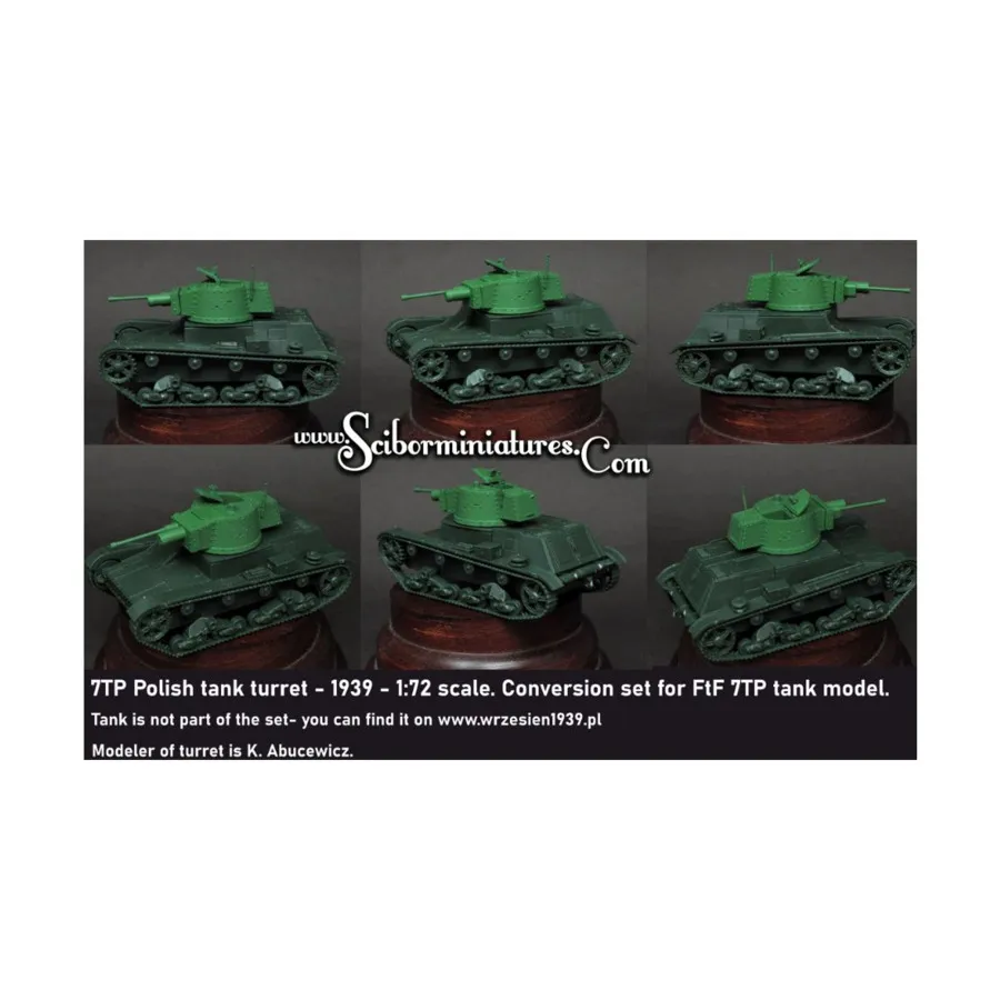 Башня танка 7ТП — 1939 г., Historical Miniatures - Polish (1:72) (Scibor Monstrous Miniatures)
Башня танка 7ТП — 1939 г., Historical Miniatures - Polish (1:72) (Scibor Monstrous Miniatures)