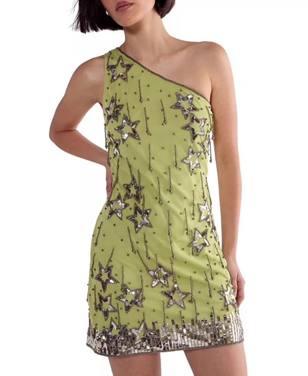 Мини-Платье с пайетками и кисточками на одно плечо Nasty Gal, зеленый
Мини-Платье с пайетками и кисточками на одно плечо Nasty Gal, зеленый