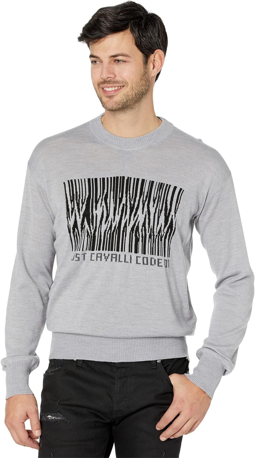 Толстовка Just Cavalli Tricot-Knit Sweater with Just Code Graphic, серый
Толстовка Just Cavalli Tricot-Knit Sweater with Just Code Graphic, серый