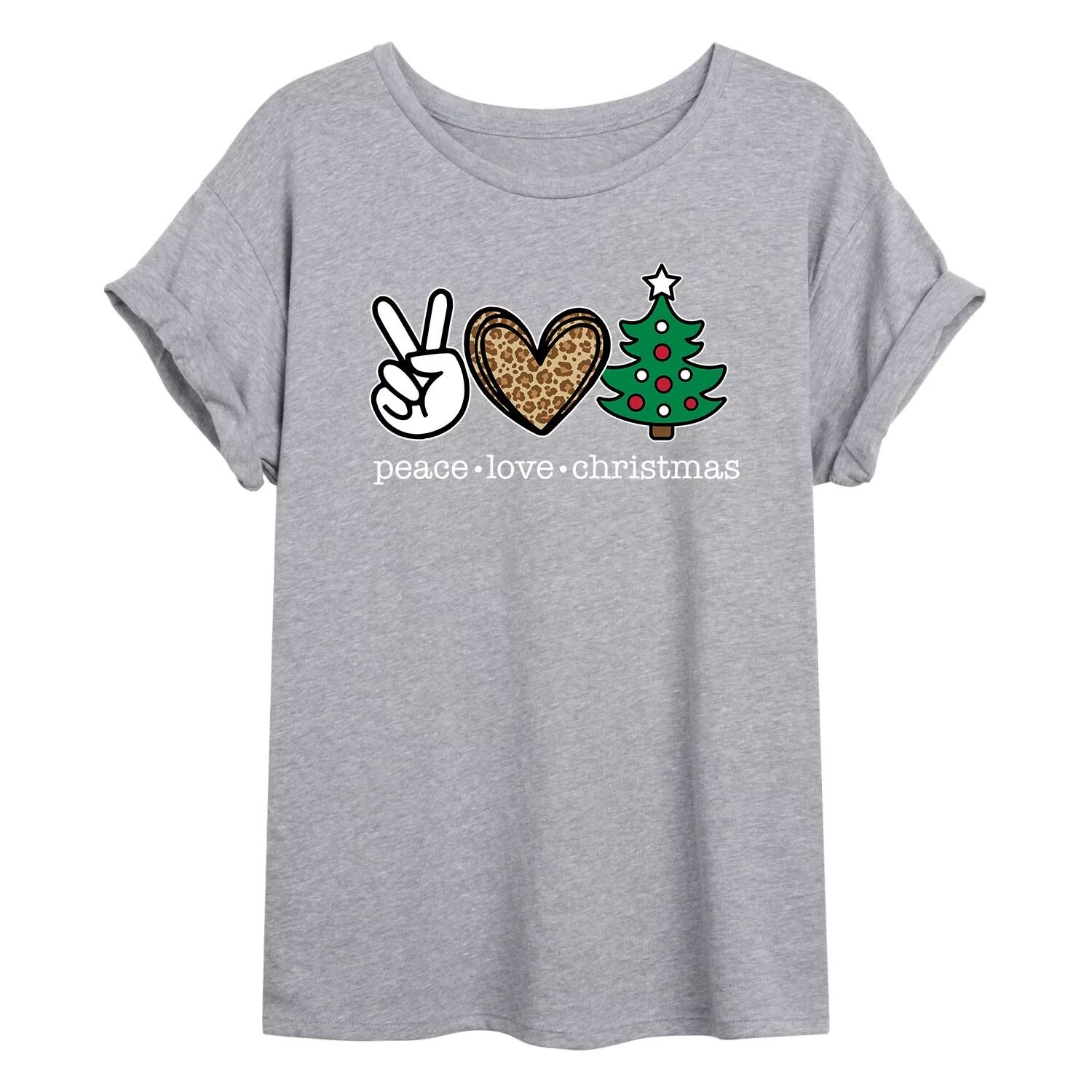 Детская футболка большого размера с рождественским рисунком Peace Love Licensed Character
Детская футболка большого размера с рождественским рисунком Peace Love Licensed Character