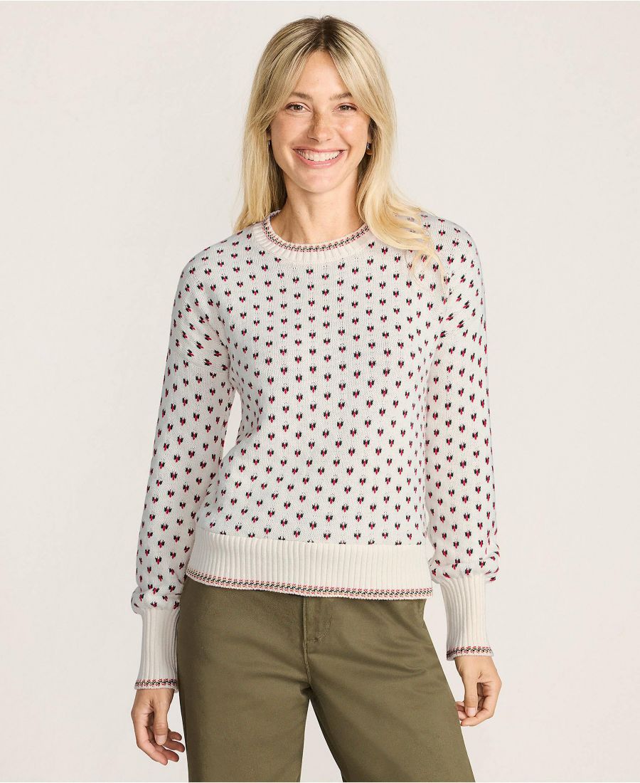 Женский жаккардовый свитер Drifter с круглым вырезом Lands' End, Holly/ivory/green
Женский жаккардовый свитер Drifter с круглым вырезом Lands' End, Holly/ivory/green