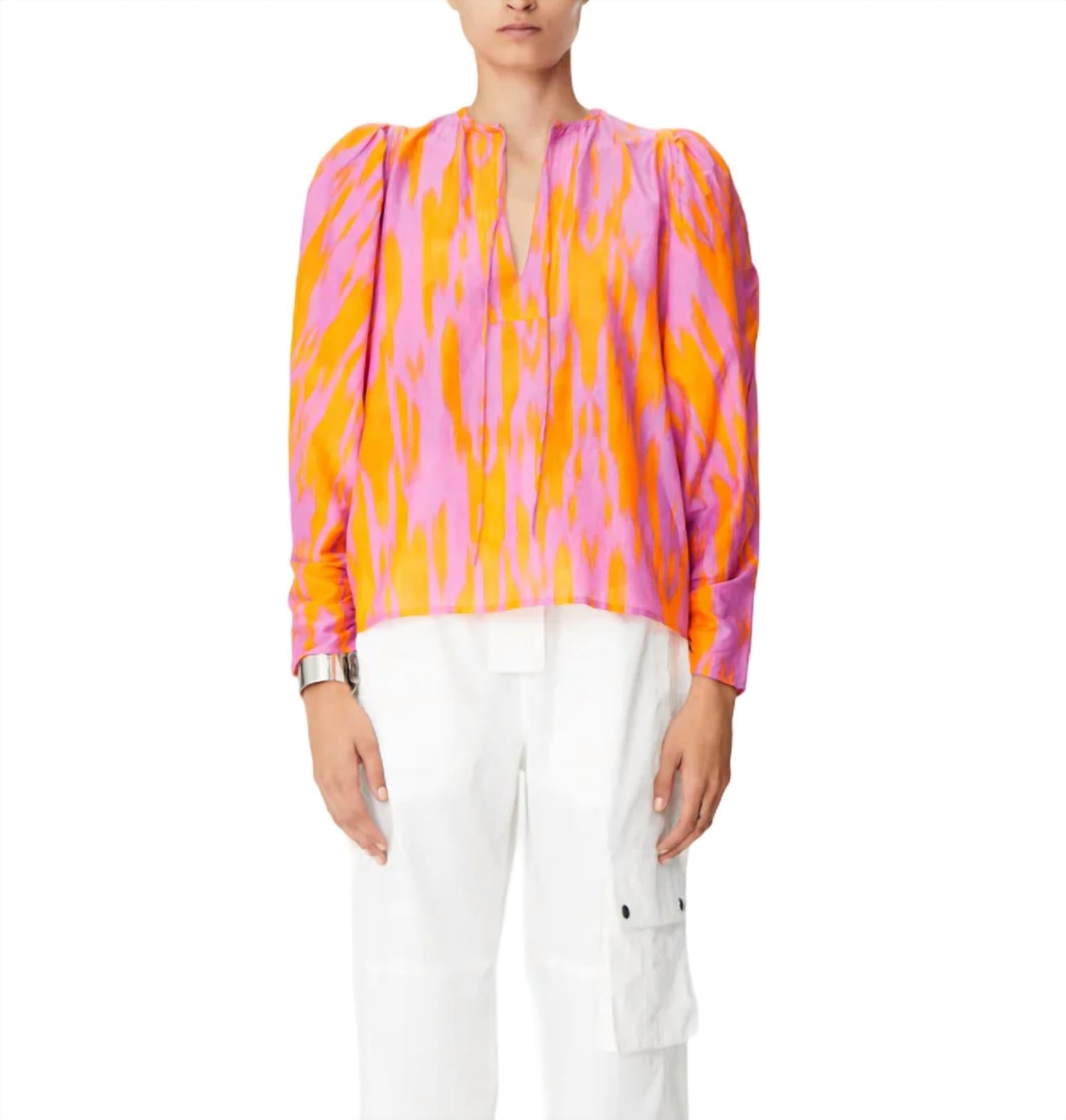 Блуза Tartagal Cora в оранжево-розовом миксе 2 Maria Cher
Блуза Tartagal Cora в оранжево-розовом миксе 2 Maria Cher