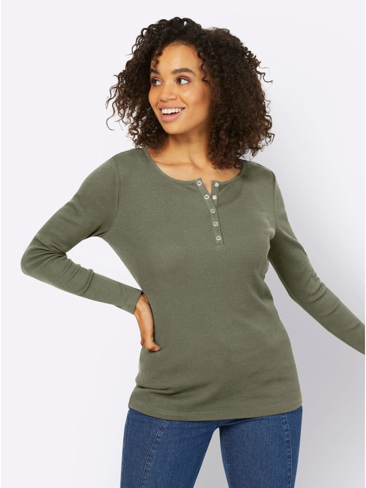 Рубашка с длинными рукавами цвета хаки Heine
Рубашка с длинными рукавами цвета хаки Heine