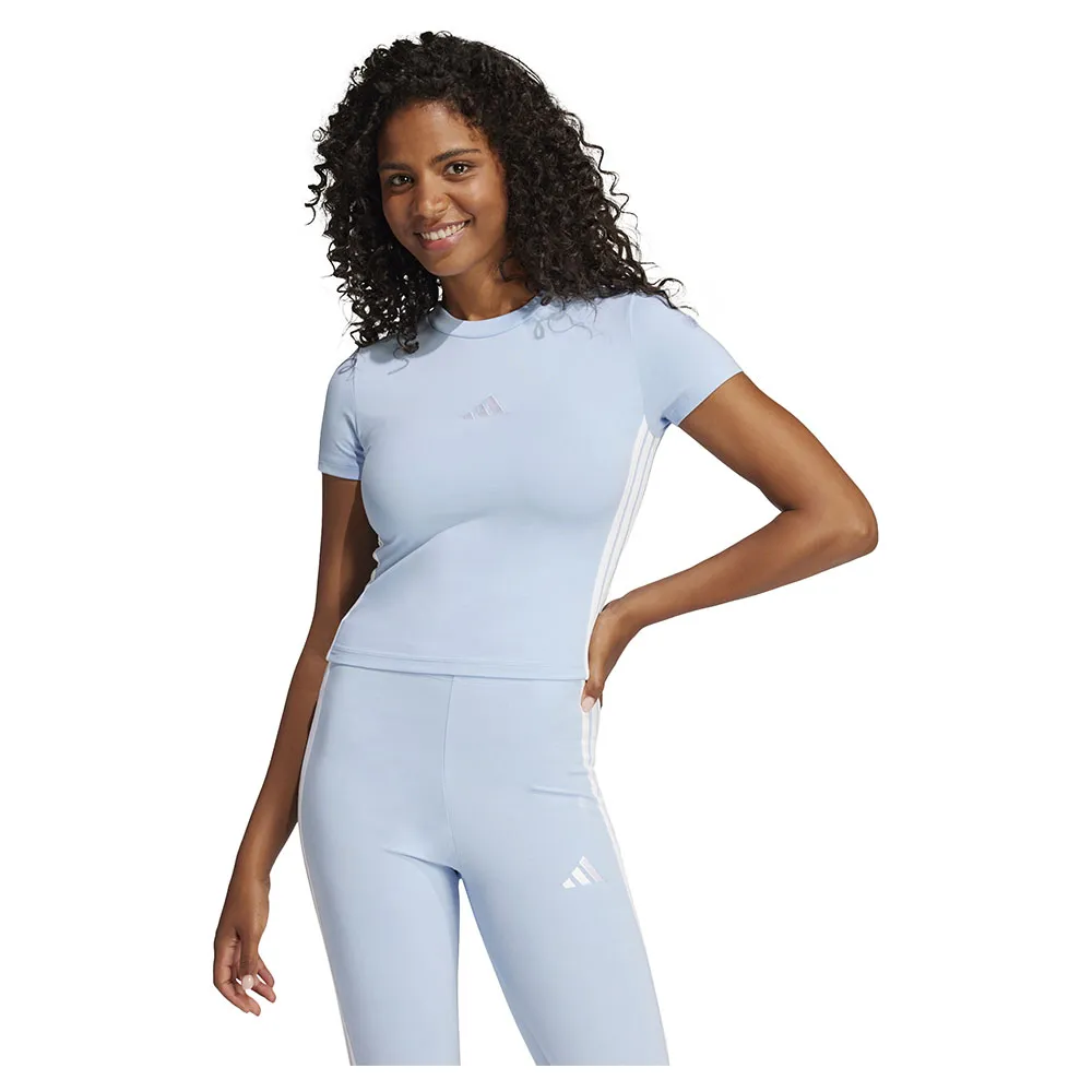 Футболка adidas Essentials 3 Stripes Slim Baby, синий 
Футболка adidas Essentials 3 Stripes Slim Baby, синий