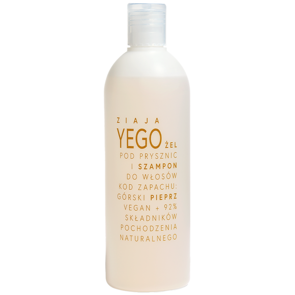 Освежающий и очищающий гель для душа с шампунем в гелевой консистенции, 400 мл Ziaja Yego górski pieprz
Освежающий и очищающий гель для душа с шампунем в гелевой консистенции, 400 мл Ziaja Yego górski pieprz