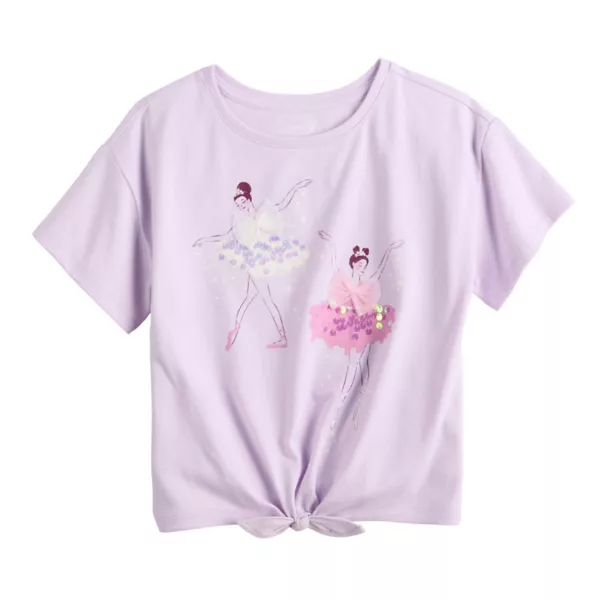 Футболка с коротким рукавом и завязками спереди для девочек 4-12 лет Jumping Beans, цвет dancers purple
Футболка с коротким рукавом и завязками спереди для девочек 4-12 лет Jumping Beans, цвет dancers purple