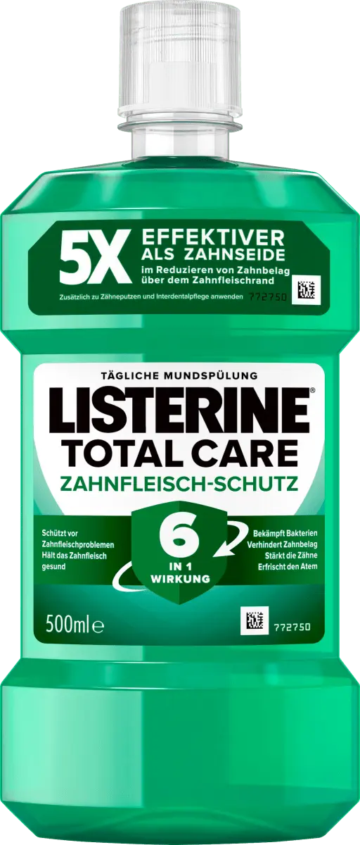 Ополаскиватель для рта Total Care Защита десен 500мл Listerine
Ополаскиватель для рта Total Care Защита десен 500мл Listerine