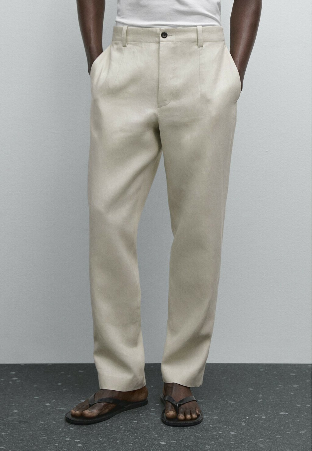 Брюки Massimo Dutti, бежевый 
Брюки Massimo Dutti, бежевый