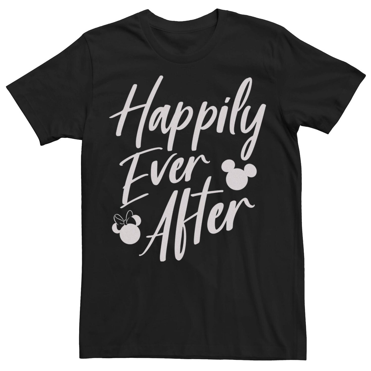 Мужская футболка с надписью «Happily Ever After» в стиле «Микки Маус» Disney, черный 
Мужская футболка с надписью «Happily Ever After» в стиле «Микки Маус» Disney, черный