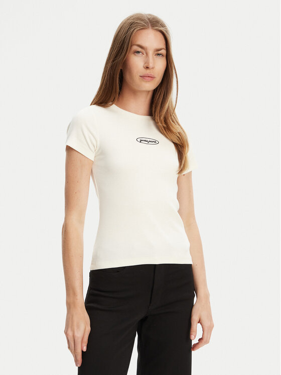 Облегающая футболка W5YP37 KA0H1 Guess Jeans, экрю
Облегающая футболка W5YP37 KA0H1 Guess Jeans, экрю