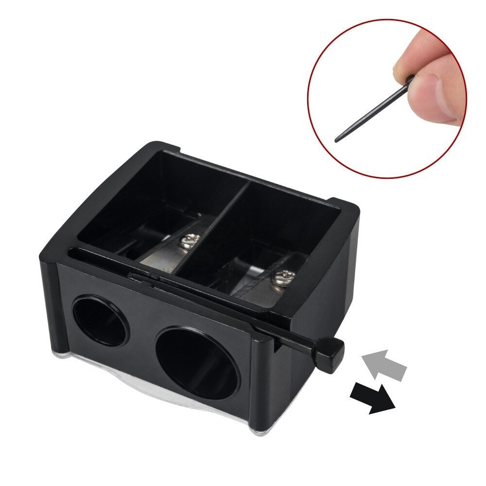 ForMe, двойная точилка для карандашей, черная
ForMe, двойная точилка для карандашей, черная