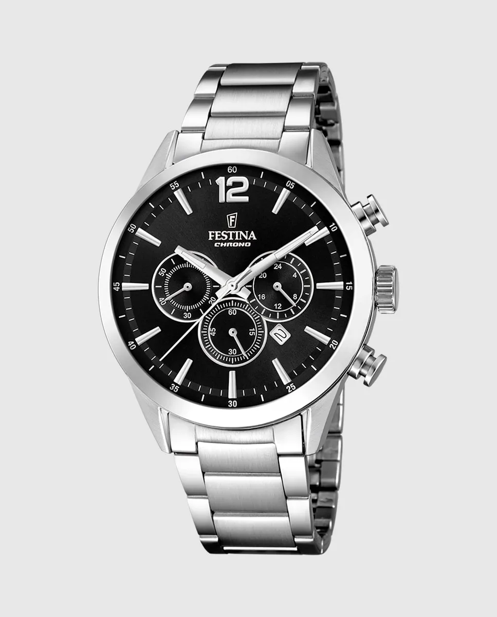 F20343/8 Мужские часы-хронограф Timeless из серебристой стали Festina, серебряный
F20343/8 Мужские часы-хронограф Timeless из серебристой стали Festina, серебряный