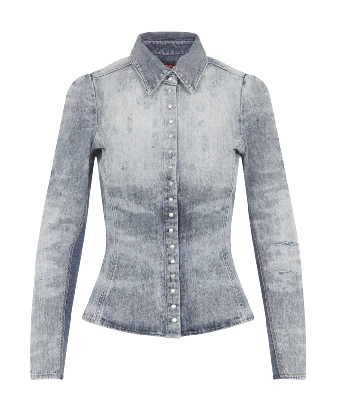 Синяя рубашка AW25 в стиле casual chic Diesel, серый
Синяя рубашка AW25 в стиле casual chic Diesel, серый