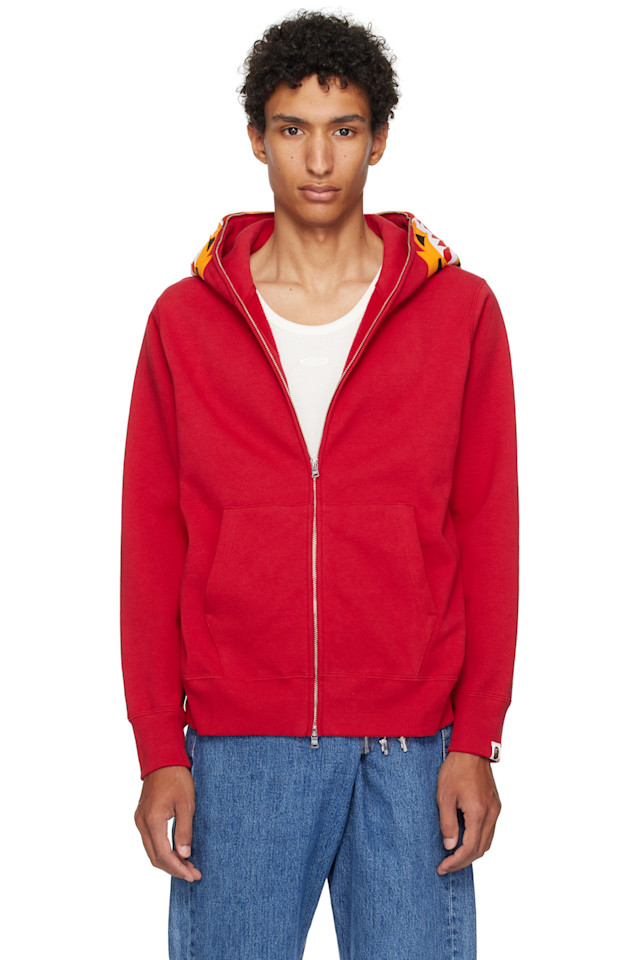 Толстовка на молнии с изображением тигра Bape, красный
Толстовка на молнии с изображением тигра Bape, красный