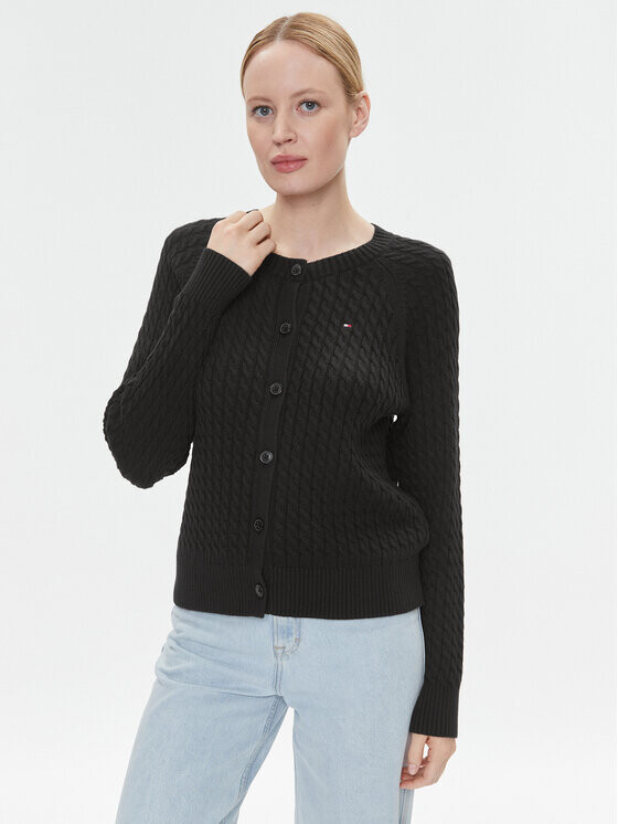 Кардиган стандартного кроя Tommy Hilfiger, черный 
Кардиган стандартного кроя Tommy Hilfiger, черный