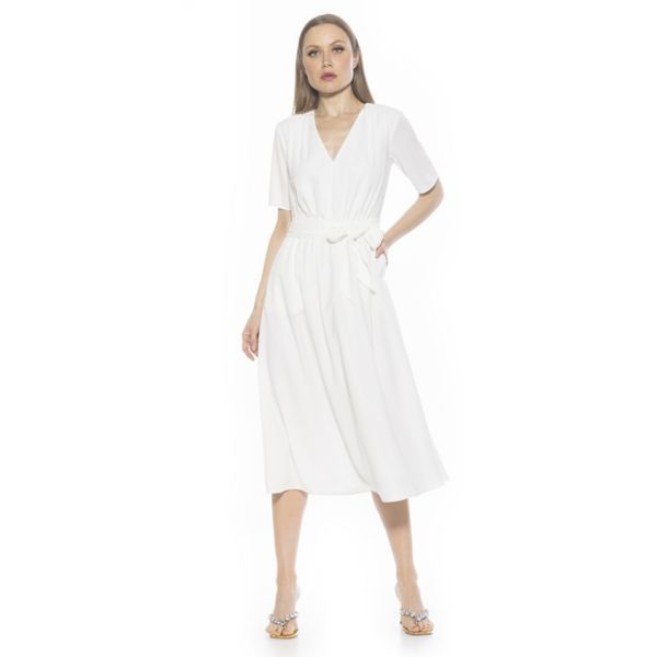 Женское платье миди Larisa с завышенной талией и поясом Alexia Admor, белый
Женское платье миди Larisa с завышенной талией и поясом Alexia Admor, белый