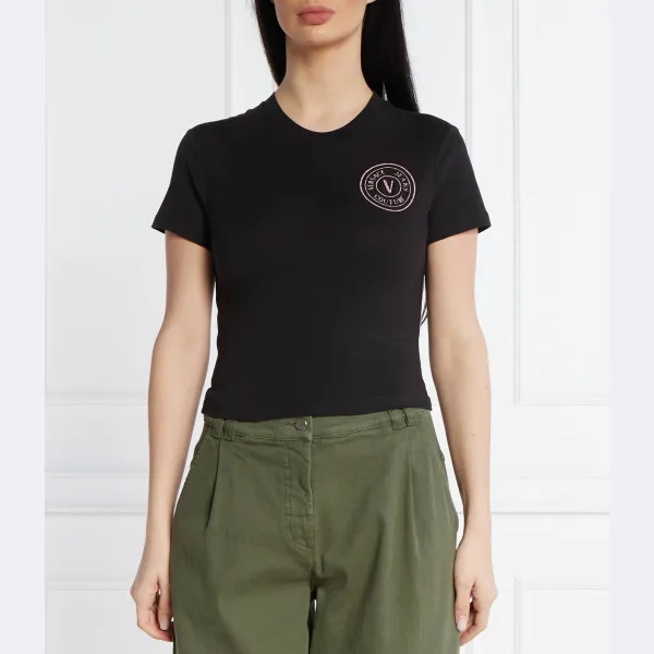 Укороченная футболка Versace, черный
Укороченная футболка Versace, черный