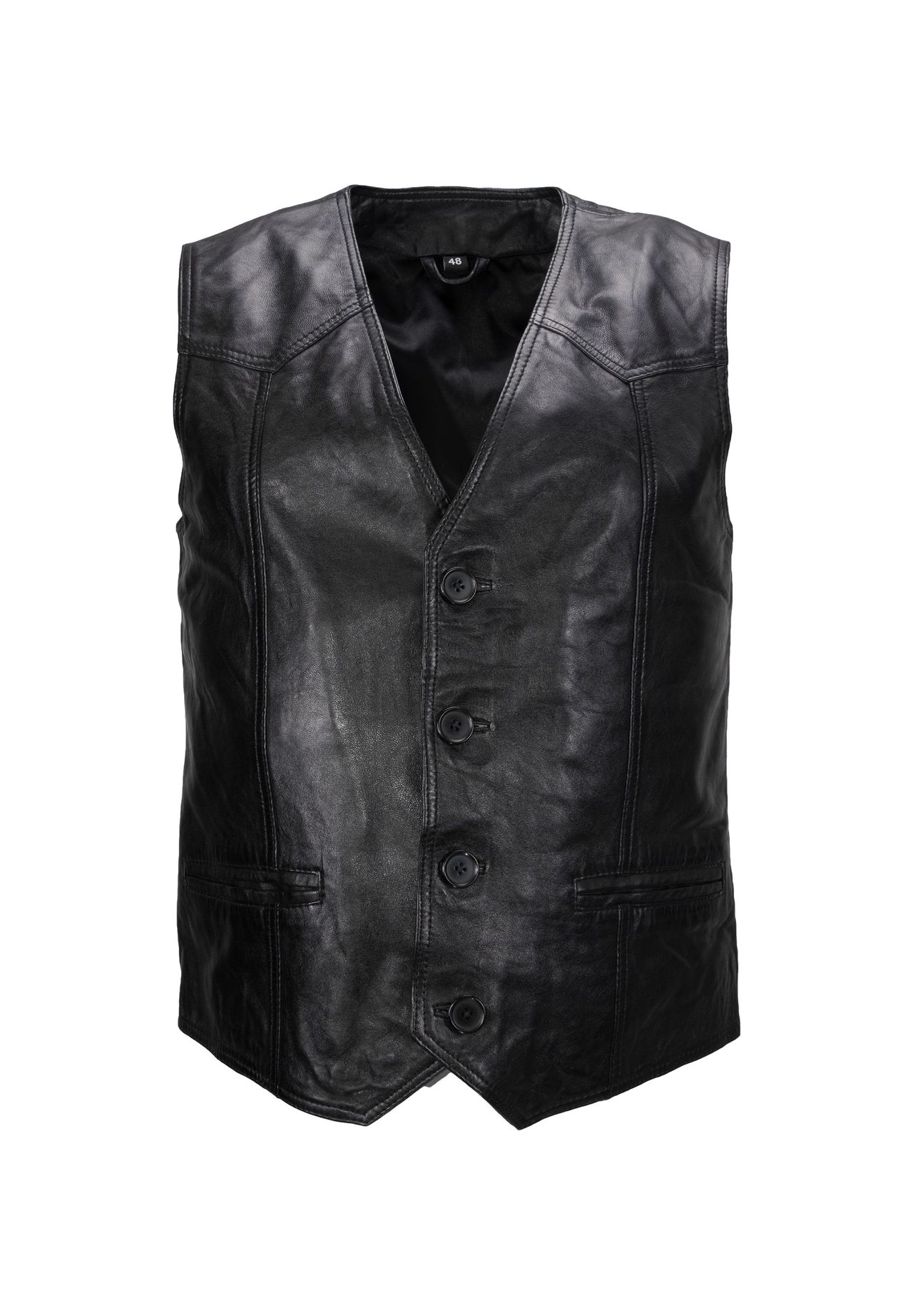 Кожаный жилет Ludwig черный мужской жилет из кожи ягненка с застежкой на пуговицы Lolus
Кожаный жилет Ludwig черный мужской жилет из кожи ягненка с застежкой на пуговицы Lolus