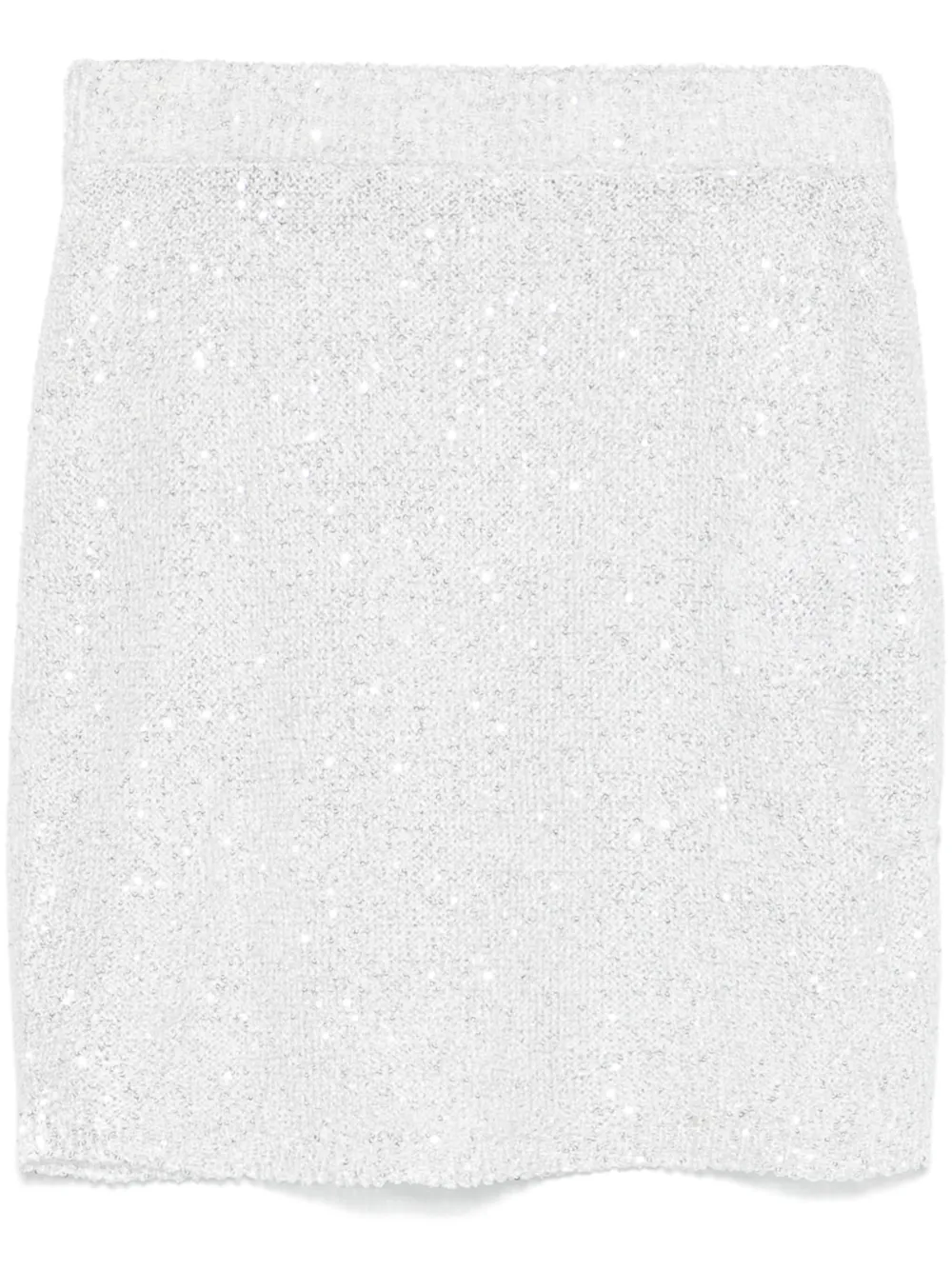 Трикотажная юбка мини с пайетками Alessandra Rich, белый
Трикотажная юбка мини с пайетками Alessandra Rich, белый