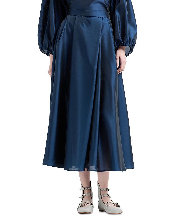 Техно-блестящая муслиновая юбка миди фасона "A-line" Emporio Armani, синий
Техно-блестящая муслиновая юбка миди фасона "A-line" Emporio Armani, синий