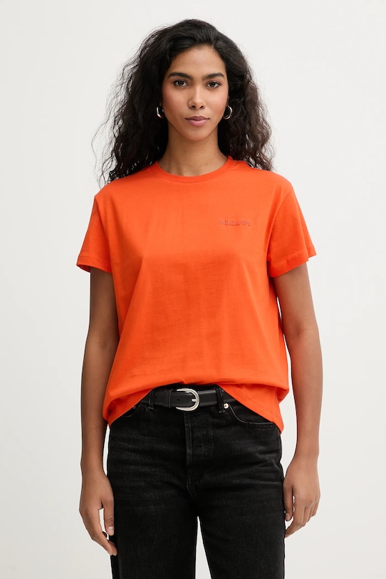 Хлопковая футболка Patrizia Pepe, оранжевый
Хлопковая футболка Patrizia Pepe, оранжевый