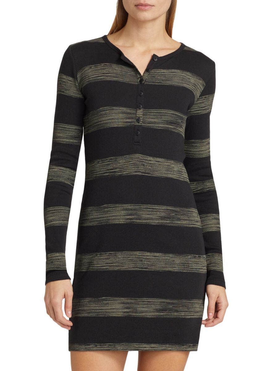 Мини-платье из трикотажного полотна с хенли ATM Anthony Thomas Melillo, черный
Мини-платье из трикотажного полотна с хенли ATM Anthony Thomas Melillo, черный