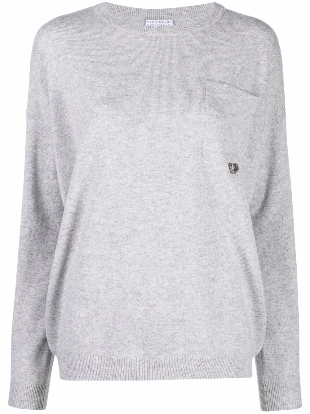 Джемпер из джерси Brunello Cucinelli, серый
Джемпер из джерси Brunello Cucinelli, серый