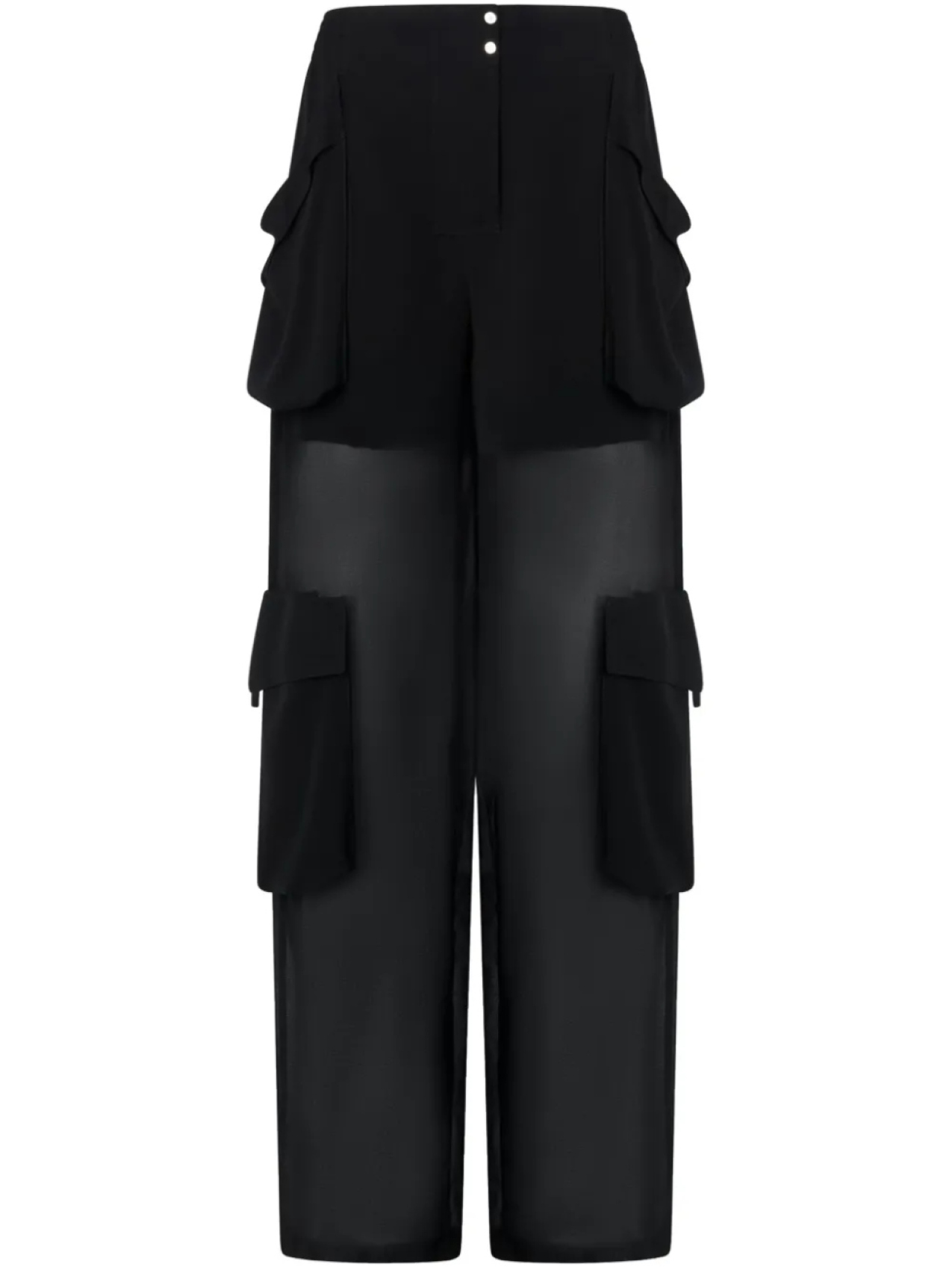 Прозрачные брюки-карго PINKO, черный 
Прозрачные брюки-карго PINKO, черный