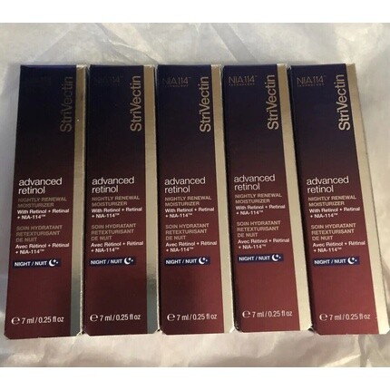 Ночное обновляющее увлажняющее средство Advanced Retinol, 0,25 унции каждый — упаковка из 5 шт., Strivectin
Ночное обновляющее увлажняющее средство Advanced Retinol, 0,25 унции каждый — упаковка из 5 шт., Strivectin