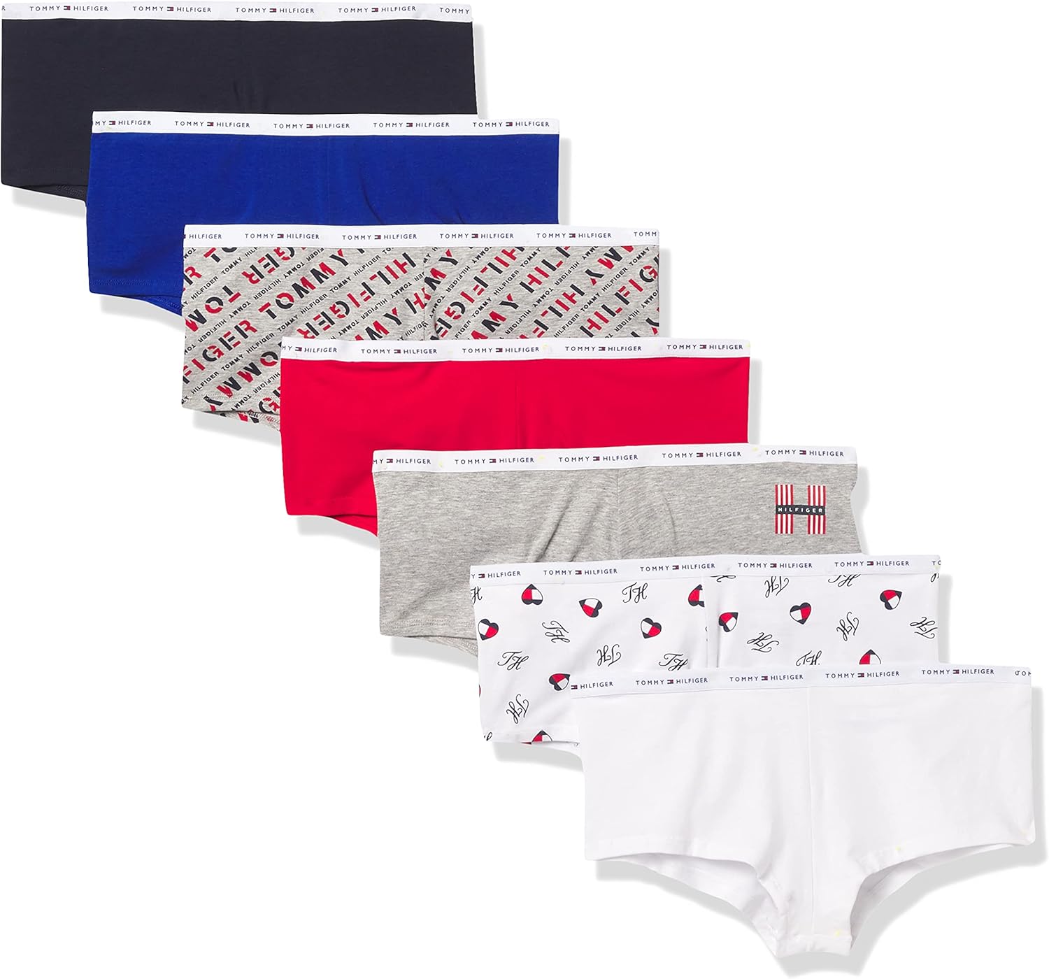 Женские классические трусики-шорты Tommy Hilfiger из мягкого хлопка с логотипом, 7 шт., Hlfgr H Htrgry
Женские классические трусики-шорты Tommy Hilfiger из мягкого хлопка с логотипом, 7 шт., Hlfgr H Htrgry