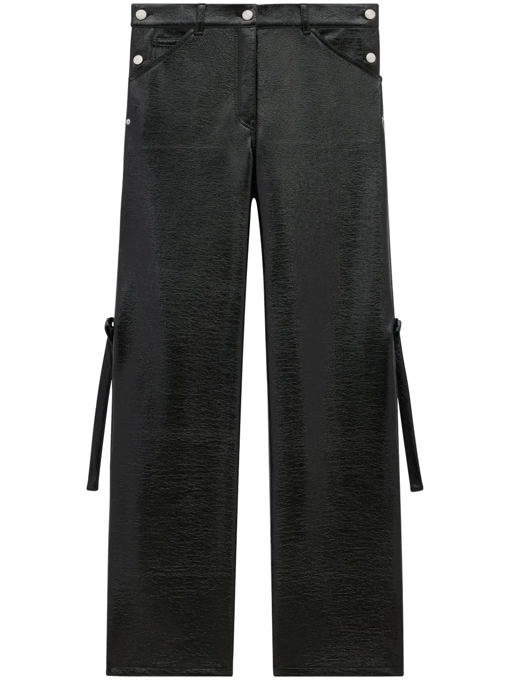 Виниловые брюки Sailor Buckle свободного кроя Courrèges, черный
Виниловые брюки Sailor Buckle свободного кроя Courrèges, черный