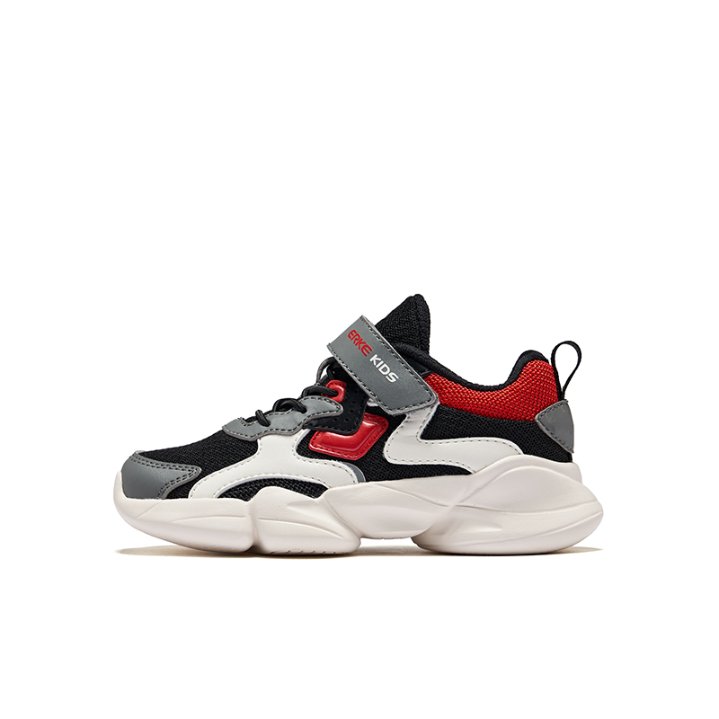 Кроссовки для бега с низким верхом, амортизирующие, противоскользящие, износостойкие, детские ERKE KIDS, черный/серый 
Кроссовки для бега с низким верхом, амортизирующие, противоскользящие, износостойкие, детские ERKE KIDS, черный/серый