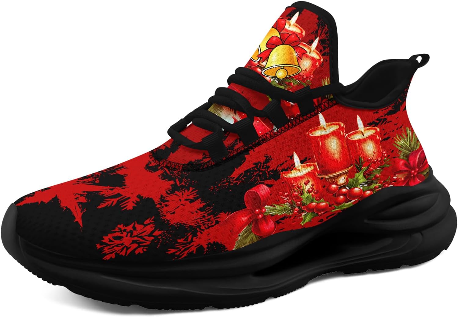 Рождественские кроссовки для женщин и мужчин, легкие, дышащие, модные спортивные кроссовки для бега и тренажерного зала с принтом Санты Awsole, черный/красный/зеленый
Рождественские кроссовки для женщин и мужчин, легкие, дышащие, модные спортивные кроссовки для бега и тренажерного зала с принтом Санты Awsole, черный/красный/зеленый