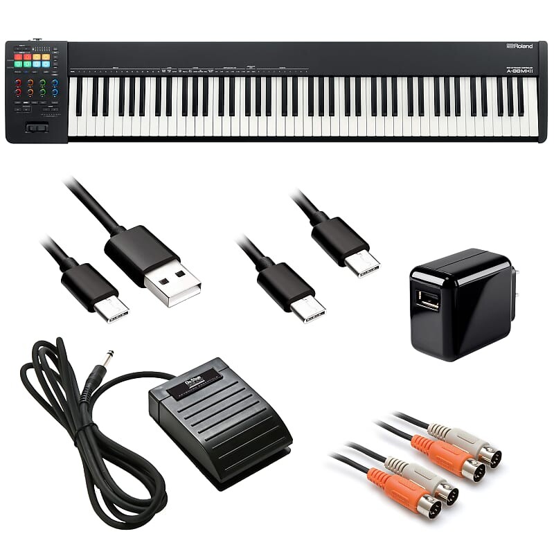Контроллер MIDI-клавиатуры Roland A-88MKII - Bonus Pak
Контроллер MIDI-клавиатуры Roland A-88MKII - Bonus Pak