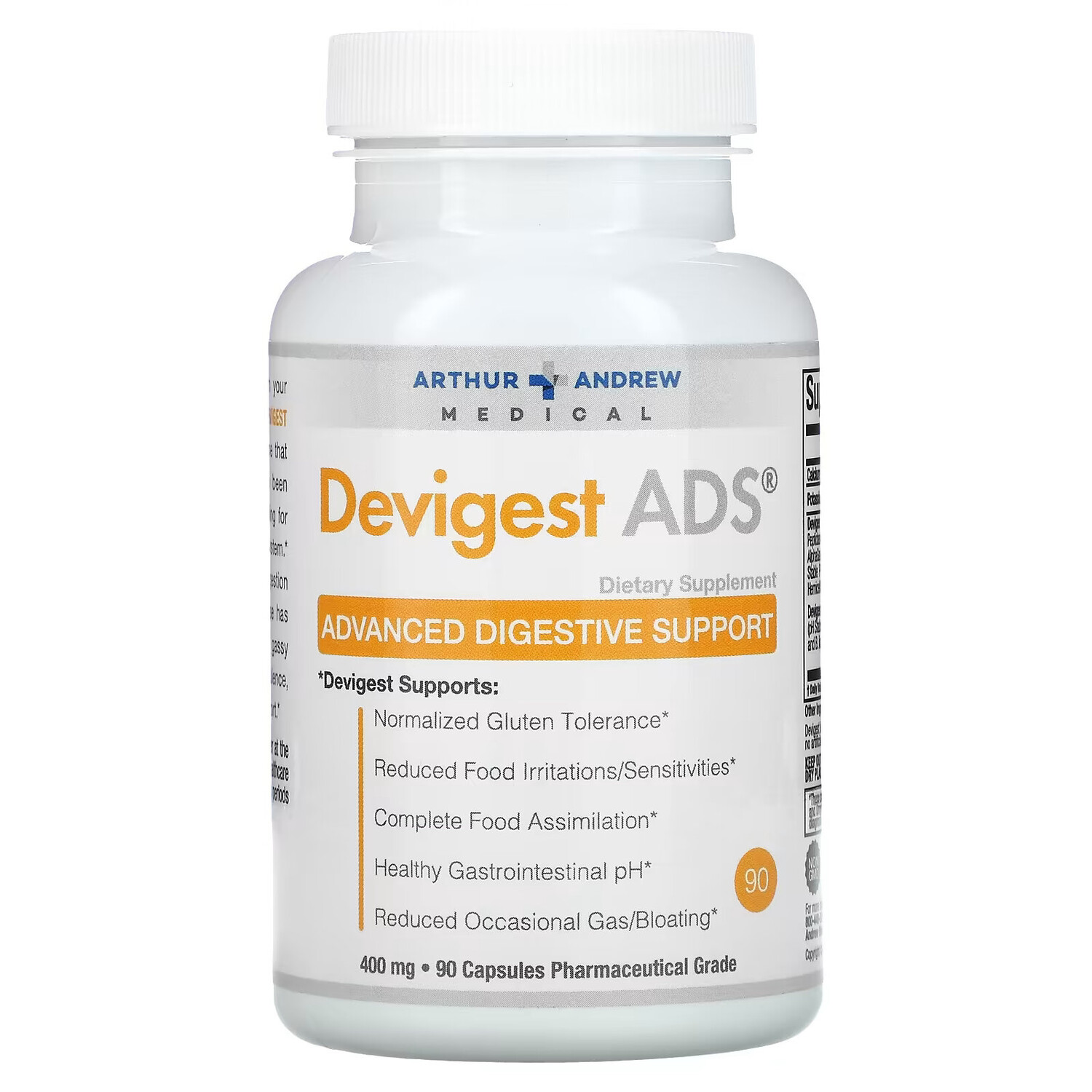 Arthur Andrew Medical, Devigest ADS, улучшенная поддержка пищеварения, 400 мг, 90 капсул
Arthur Andrew Medical, Devigest ADS, улучшенная поддержка пищеварения, 400 мг, 90 капсул