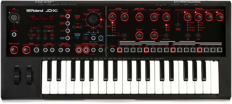 Аналоговый/цифровой синтезатор Roland JD-Xi с вокодером
Аналоговый/цифровой синтезатор Roland JD-Xi с вокодером