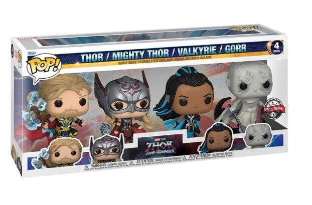 Funko POP! Marvel, коллекционная фигурка Тор/Могучий Тор/Валькирия/Горр, 4 шт.
Funko POP! Marvel, коллекционная фигурка Тор/Могучий Тор/Валькирия/Горр, 4 шт.