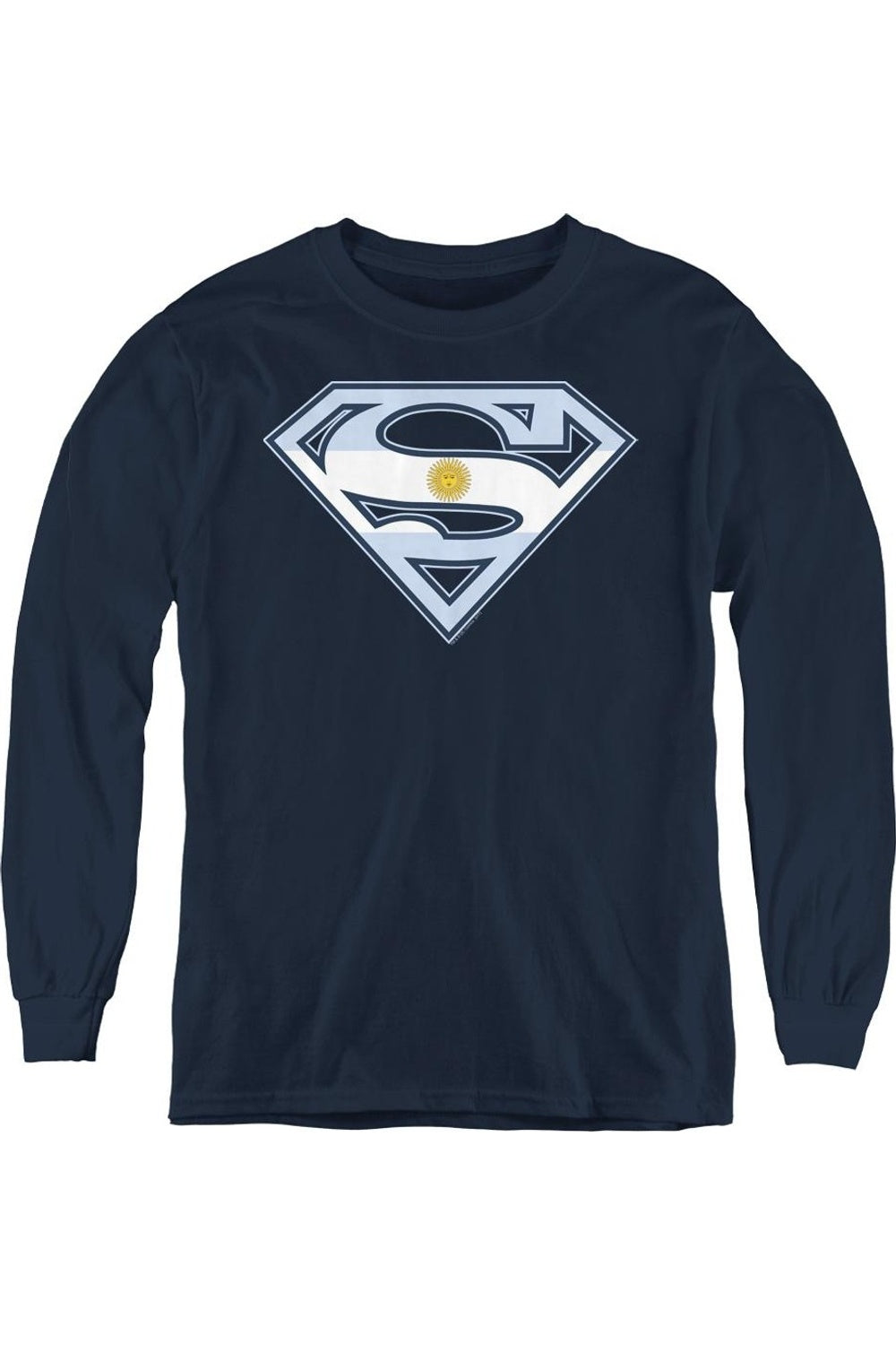 Футболка с длинным рукавом для подростков с аргентинским гербом Супермена Gildan, темно-синий
Футболка с длинным рукавом для подростков с аргентинским гербом Супермена Gildan, темно-синий