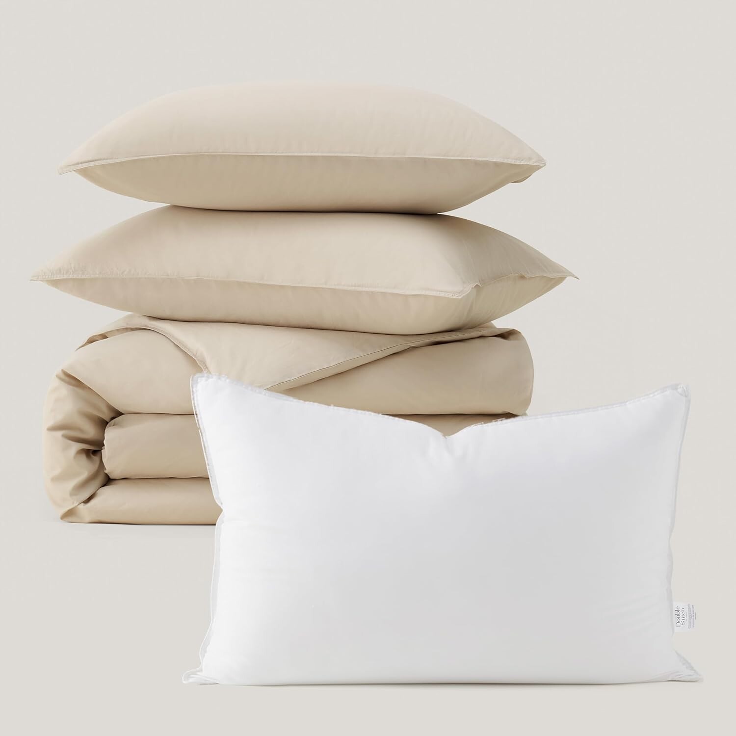 Комплект пододеяльников Double Stitch by Bedsure Cotton Tencel™ с лиоцеллом и перкалем и комплект хлопковой подушки Tencle (мягкий), 1 комплект пододеяльников, 1 альтернативная пуховая подушка (мягкая), King, Песчаник, ярко-белый
Комплект пододеяльников Double Stitch by Bedsure Cotton Tencel™ с лиоцеллом и перкалем и комплект хлопковой подушки Tencle (мягкий), 1 комплект пододеяльников, 1 альтернативная пуховая подушка (мягкая), King, Песчаник, ярко-белый