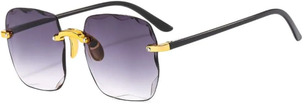 Женские солнцезащитные очки без оправы с градиентными линзами, винтажные женские солнцезащитные очки с дужками из сплава, защита от УФ-излучения UV400 HDUBFY, 01
Женские солнцезащитные очки без оправы с градиентными линзами, винтажные женские солнцезащитные очки с дужками из сплава, защита от УФ-излучения UV400 HDUBFY, 01