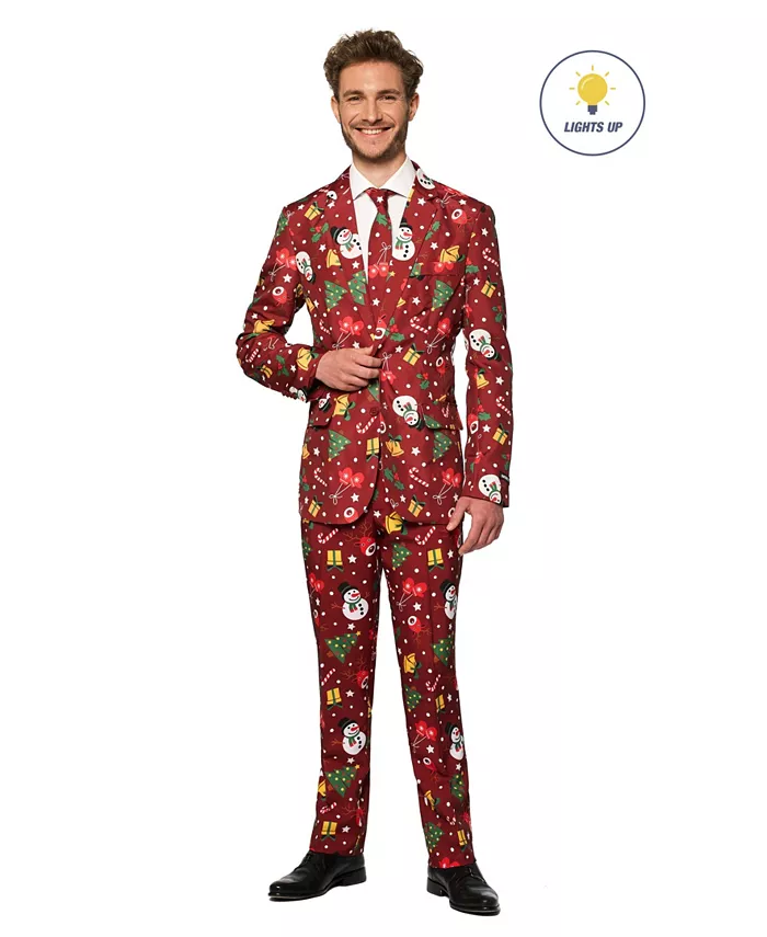 Мужской рождественский костюм - настоящий светящийся праздничный наряд Slim Fit - зеленый Suitmeister
Мужской рождественский костюм - настоящий светящийся праздничный наряд Slim Fit - зеленый Suitmeister