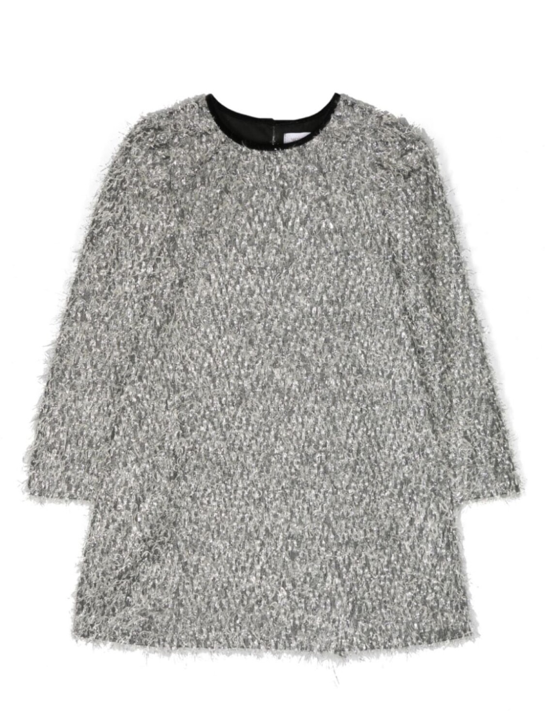 Monnalisa платье А-силуэта из искусственного меха, серебристый