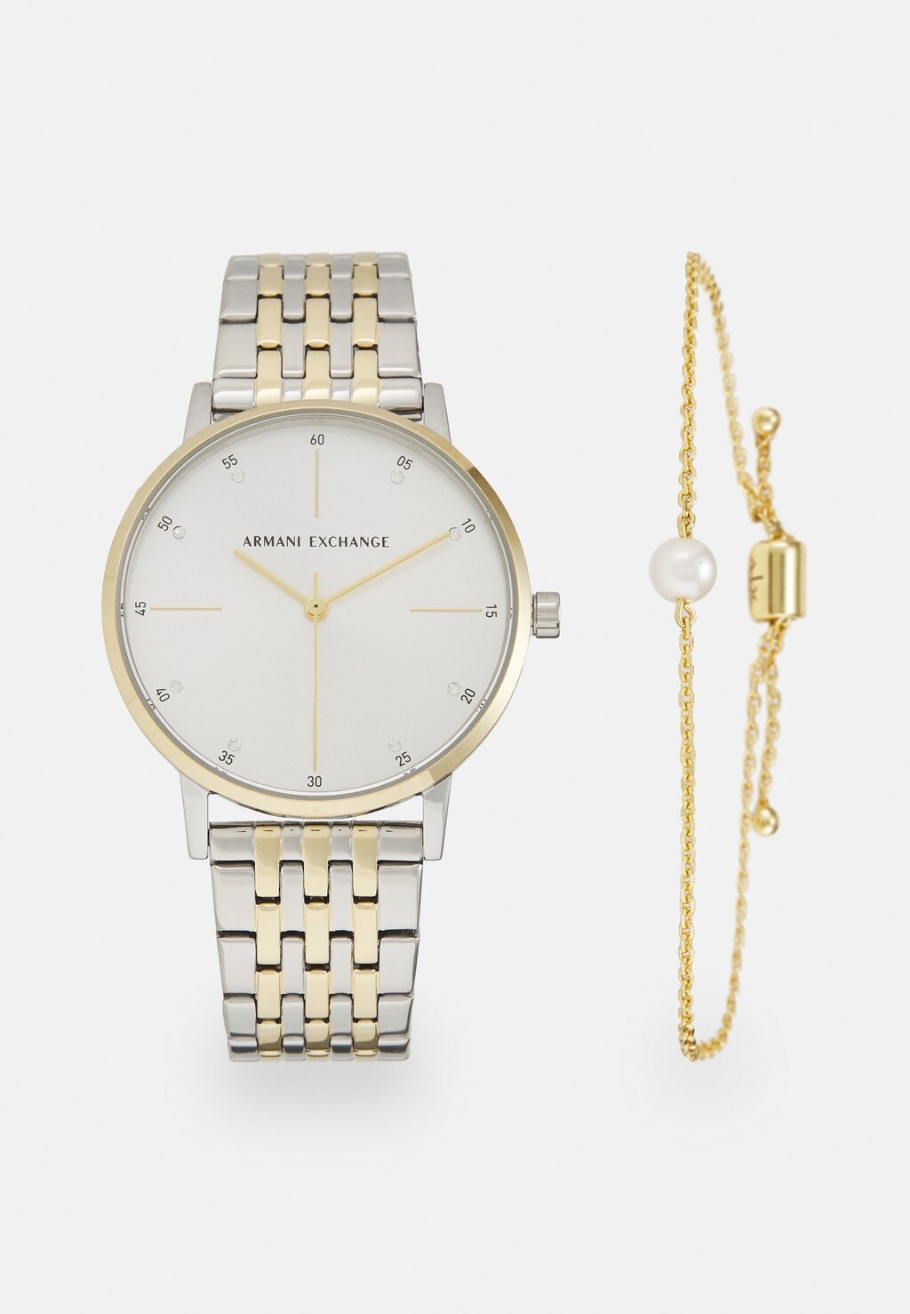 Часы WATCH BRACELET SET Armani Exchange, цвет silver-coloured/gold-coloured 
Часы WATCH BRACELET SET Armani Exchange, цвет silver-coloured/gold-coloured