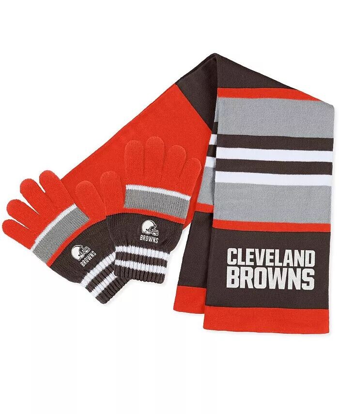 Женский комплект из перчаток и шарфа в полоску Cleveland Browns Wear By Erin Andrews, оранжевый
Женский комплект из перчаток и шарфа в полоску Cleveland Browns Wear By Erin Andrews, оранжевый