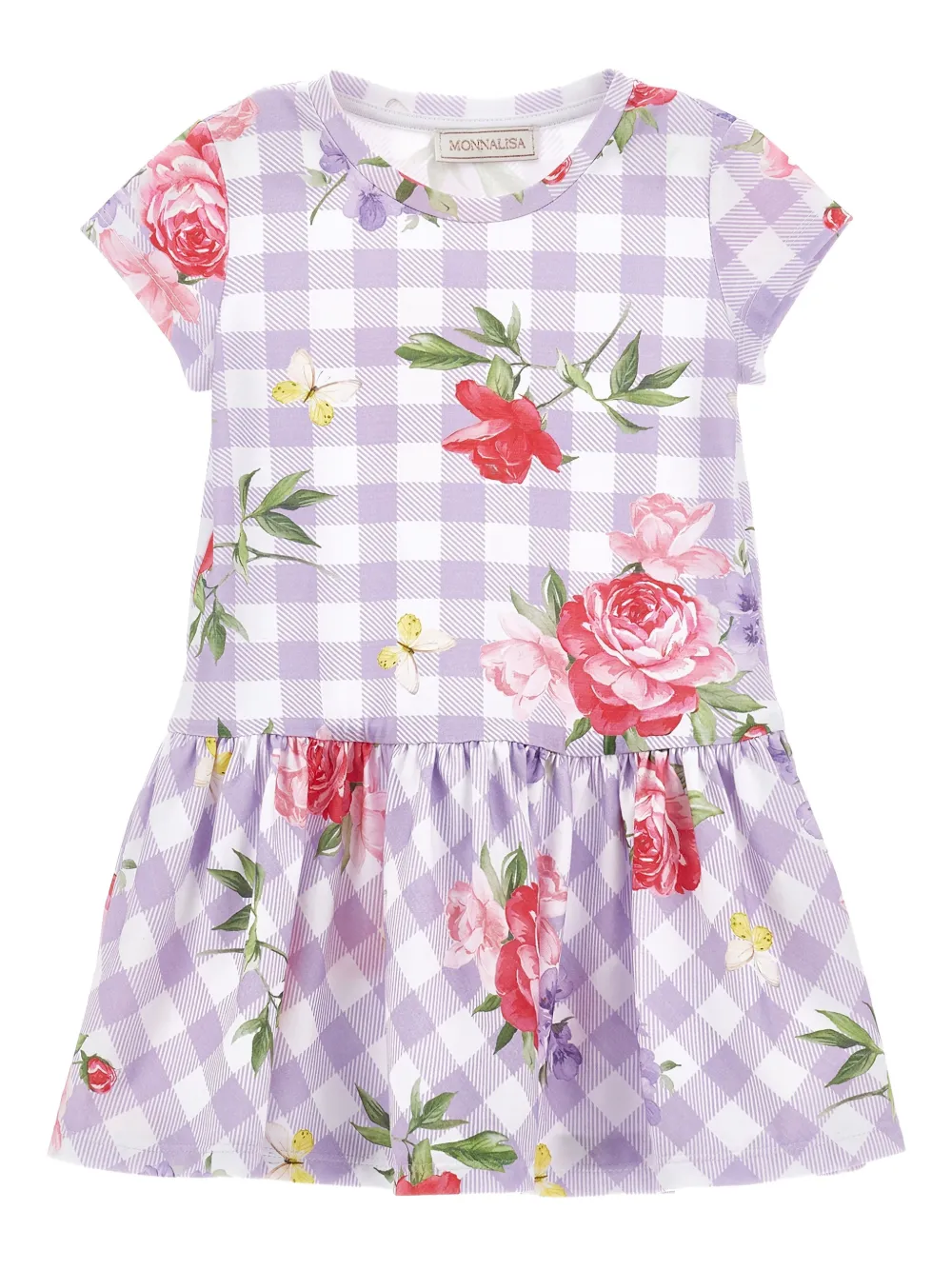 Платье в клетку гингем Monnalisa, белый
Платье в клетку гингем Monnalisa, белый